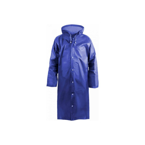 Дождевик-плащ 75*120 см 110 мк с капюшоном на кнопках синий EVA Komfi