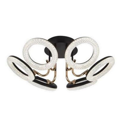 Люстра светодиодная 6 плафонов 56*22 см 96Вт 6720LM 24м2 3 цвета прилож пульт черный Baizheng Люстра светодиодная 6 плафонов 56*22 см 96Вт 6720LM 24м2 3 цвета прилож пульт черный Baizheng