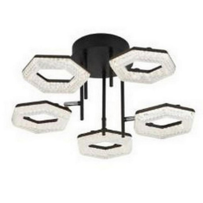 Люстра светодиодная 5 плафонов 54*27 см 80Вт 5 600LM 20м2 3 цвета черный Baizheng Люстра светодиодная 5 плафонов 54*27 см 80Вт 5 600LM 20м2 3 цвета черный Baizheng