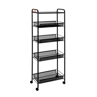 Этажерка металлическая 5-ти ярусная 44х25х119 см черный Ладья 25КС ЗМИ