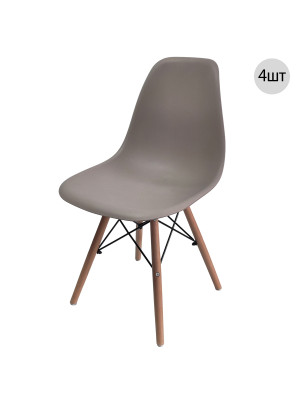 Стул полипропилен до100 кг комплект 4 шт бежевый Eames