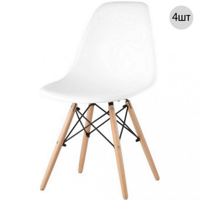 Стул полипропилен до100 кг комплект 4 шт белый Eames