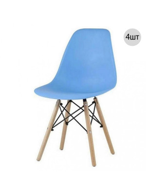 Стул полипропилен до100 кг комплект 4 шт голубой Eames
