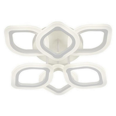 Люстра светодиодная 6 плафонов 56*12 см 84Вт 6048LM 20м2 3 цвета прилож пульт хром Baizheng