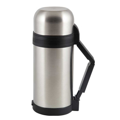 Термос нержавеющая сталь  1,2 л широкое горло 7 см кнопка 2 чашки ручка Tubus SF-1200 Mallony