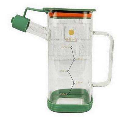 Бутылка стеклянная 550 мл для масла/соусов силиконовая крышка прозрачно зеленый Baizheng Бутылка стеклянная 550 мл для масла/соусов силиконовая крышка прозрачно зеленый Baizheng