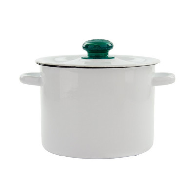 Кастрюля эмалированная 3,5 л пласт кнопка светлый Стальэмаль