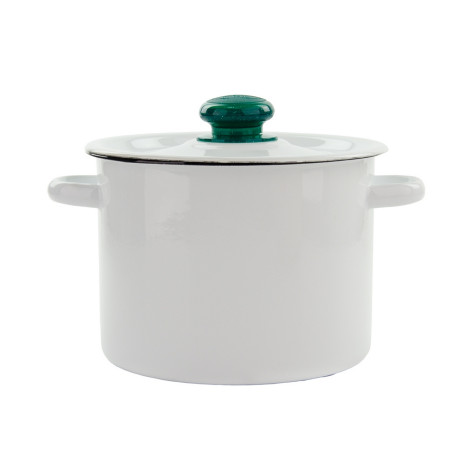 Кастрюля эмалированная 3,5 л пласт кнопка светлый Стальэмаль