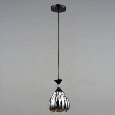 Люстра кухонная 1 плафон 14,5*14*80 см Е27 60Вт 4м2 плафон стекло черный Baizheng