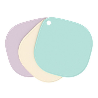 Набор пластиковых разделочных досок 3 шт 25х25 см квадрат микс Альт-Пласт