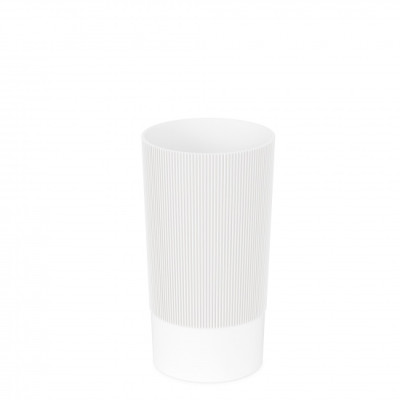 Ваза пластиковая для цветов под срез 3,75 л 15*15*28 см белый Версаль Альтернатива