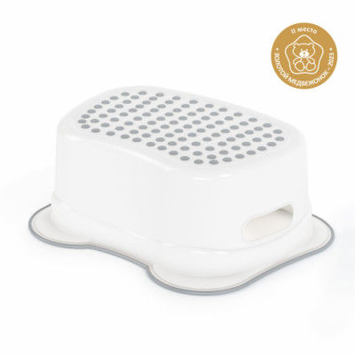 Табурет-подставка пластиковая детская 380*275*140 мм белый Альтернатива