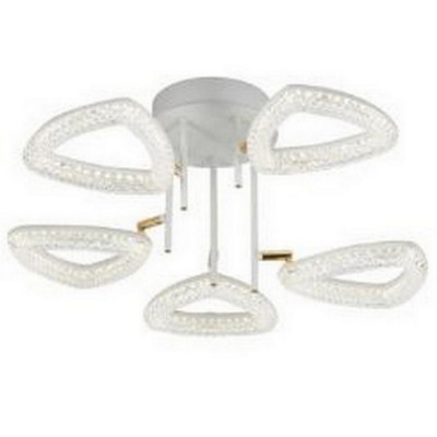 Люстра светодиодная 5 плафонов 58*27 см 80Вт 5600LM 20м2 3 цвета прилож пульт белый Baizheng Люстра светодиодная 5 плафонов 58*27 см 80Вт 5600LM 20м2 3 цвета прилож пульт белый Baizheng