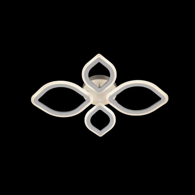 Люстра светодиодная 4 плафона 68*8 см 84Вт 2700 LM 15м2 3 цвета прилож пульт белый Baizheng