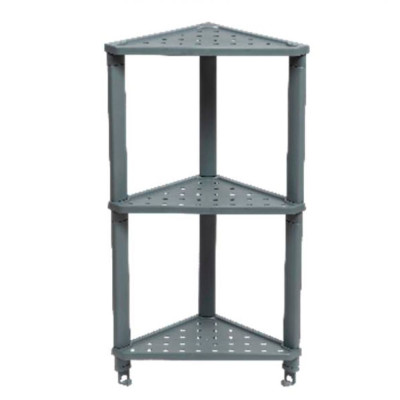 Этажерка пластиковая угловая 3-х ярусная 365х260х680 мм подвесная черный Vikea Violet