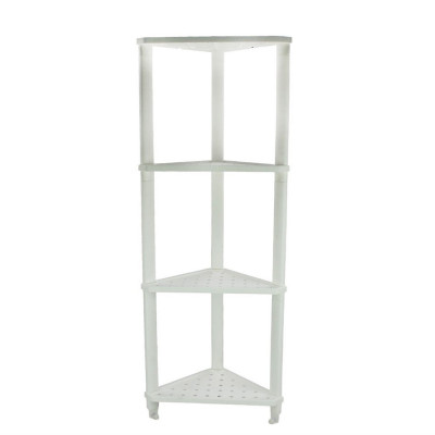 Этажерка пластиковая угловая 4-х ярусная 365х260х980 мм подвесная белый Vikea Violet