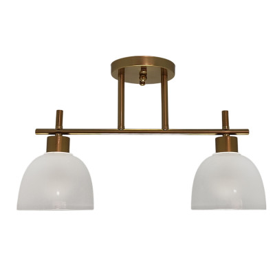 Люстра 2 плафона 43*13*27 см Е14 60Вт 9м2 плафон стекло золото BZ-BLZ01 Baizheng