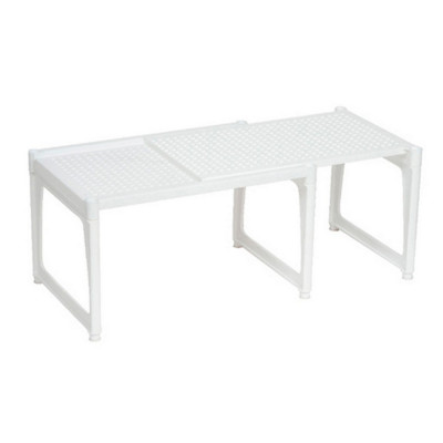 Подставка пластиковая 310х195х170 мм раздвижная на пласт ножках белый Лофт Violet