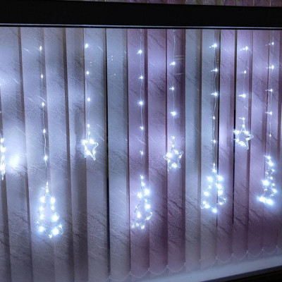 Гирлянда светодиодная 3 м 5 звезд 5 елок 50*70 мм бахрома пластик белый NP-1287 Fex Гирлянда светодиодная 3 м 5 звезд 5 елок 50*70 мм бахрома пластик белый NP-1287 Fex