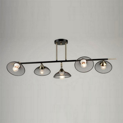 Светильник спот 5 плафонов 92*33*30 см Е27 60Вт 20м2 плафон металл черный Baizheng