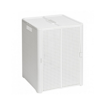 Корзина пластиковая 50 л 450*335*340 мм складная с крышкой белый Лофт Виолет