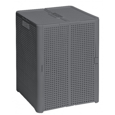 Корзина пластиковая 50 л 450*335*340 мм складная с крышкой серый Лофт Виолет