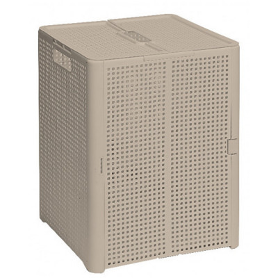 Корзина пластиковая 50 л 450*335*340 мм складная с крышкой латте Лофт Виолет