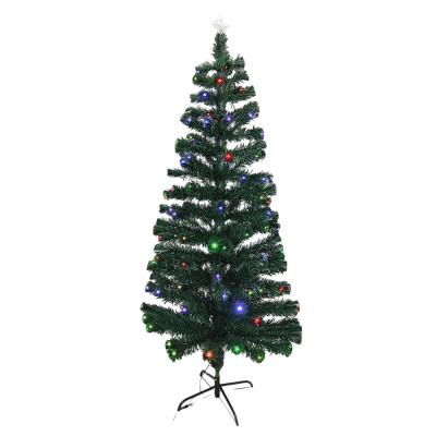 Ель светодиодная 120 см led мультиколор светящ конч веток пласт подставка 70-120CM Fex