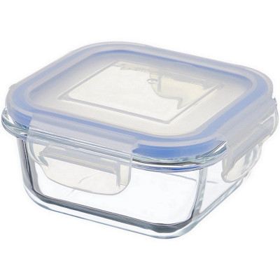 Контейнер стеклянный 330 мл прямоугольный пласт крышка Cristallino Mallony Контейнер стеклянный 330 мл прямоугольный пласт крышка Cristallino Mallony