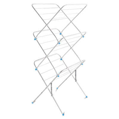 Сушилка металлическая напольная для белья 530х520х1290 мм вертикальная белый Nika