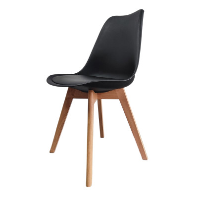 Стул полипропилен 46*49*82 см до 120 кг мягкое сидение черный Baizheng Стул полипропилен 46*49*82 см до 120 кг мягкое сидение черный Baizheng