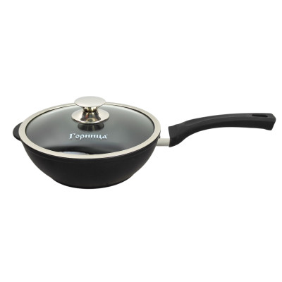 Сотейник алюминиевый 24х8,2 см стекл крышка под упак Классик Горница