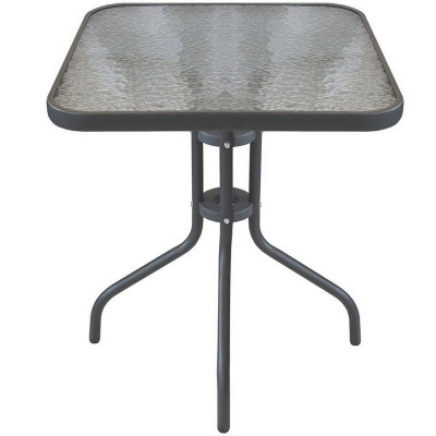 Стол стеклянный 60*60*70 см каркас металл коричневый Grower Стол стеклянный 60*60*70 см каркас металл коричневый Grower