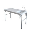 Мини фото Стол туристический складной 115*59*86,5 см до 50 кг раковина белый Baizheng