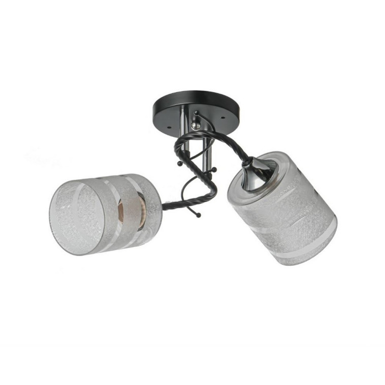 Люстра Baizheng 2 плафона, 60Вт, 9м2, черная 31*28*22см