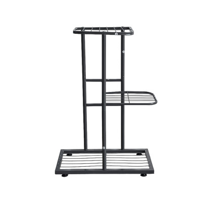 Подставка металлическая для цветов 575*410*220 мм 3 уровня темно-серый Baizheng Подставка металлическая для цветов 575*410*220 мм 3 уровня темно-серый Baizheng