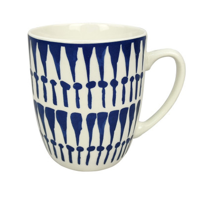 Кружка фарфоровая 400 мл Ethnic style Коралл