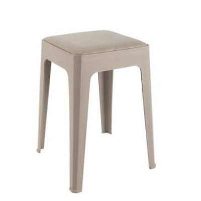 Табурет пластиковый 28*28*46 cм с мягким сиденьем бежевый Baizheng Табурет пластиковый 28*28*46 cм с мягким сиденьем бежевый Baizheng