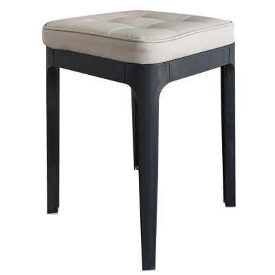 Табурет пластиковый 30*30*46 cм с мягким сиденьем черно-белый Baizheng Табурет пластиковый 30*30*46 cм с мягким сиденьем черно-белый Baizheng