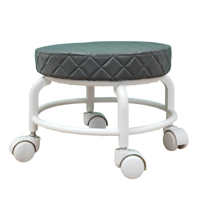 Табурет-мини пластиковый 29*24 cм с мягким сиденьем на колесах бело-серый Baizheng Табурет-мини пластиковый 29*24 cм с мягким сиденьем на колесах бело-серый Baizheng