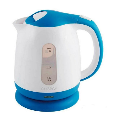 Чайник платсиковый электрический 1,7 л 2,2 кВт бело-голубой E-293 Energy