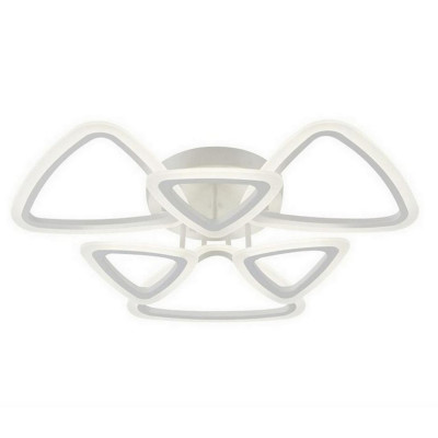 Люстра светодиодная 6 плафонов 64*12см 132Вт 4500LM 25м2 3 цвета прилож пульт белый Baizheng