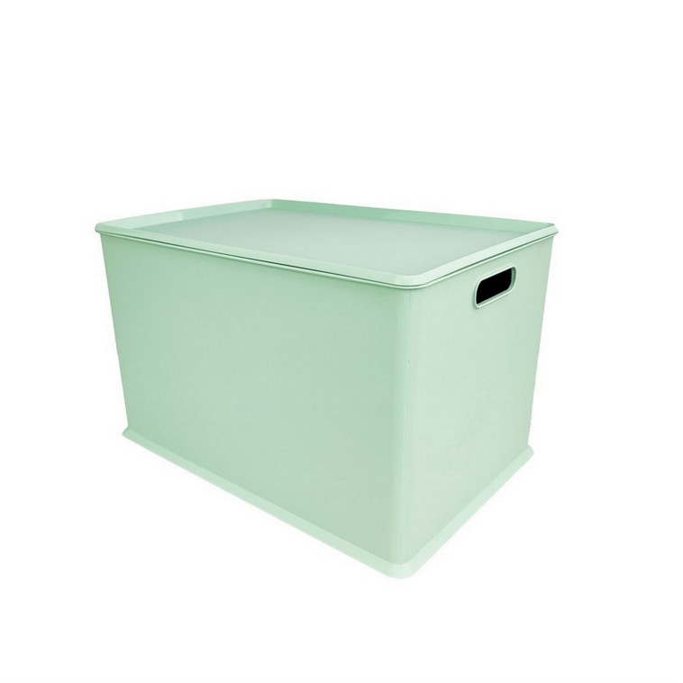 Контейнер пластиковый 20 л 389х266х236 мм крышка в бирюзовый Baizheng