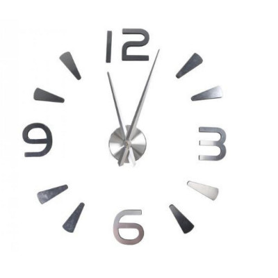 Часы пластиковые настенные  60х60 см самоклеящиеся 4 цифры микс Baizheng