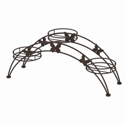 Подставка металлическая для цветов 500х150х220 мм черный Арка 3 ЗМИ Подставка металлическая для цветов 500х150х220 мм черный Арка 3 ЗМИ