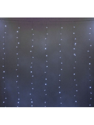 Гирлянда светодиодная 3*2,5 м 240 Led IP-20 8 режимов занавес белый Серпантин