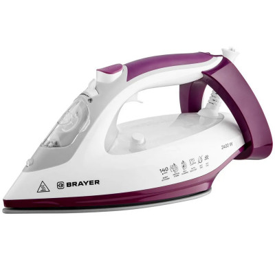 Утюг 2,4 кВт керамическая подошва вертикальное отпаривание самоочистка антинакипь синий Brayer Утюг 2,4 кВт керамическая подошва вертикальное отпаривание самоочистка антинакипь синий Brayer