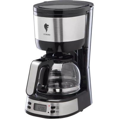 Кофеварка капельная 550 Вт 0,6 л подогрев нейлон фильтр съемный антикапля черный HomeStar