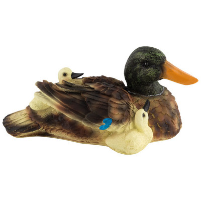 Фигурка полистоун садовая 14 см Утка с утятами Park