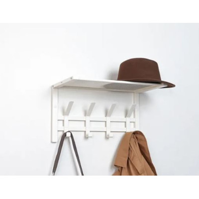 Вешалка металлическая настенная  34х8,5х16,8 см 3 двойных крючков белый Торонто 3 ЗМИ